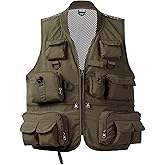 BASSDASH Versatile Men's Women's Fishing Photography Vest with Mesh Back 6 Sizes