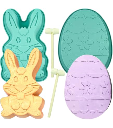 Dootafy Bunny Cake Molds 2-Pack - Silicone Easter Rabbit Mold For Chocolate, Candy & Baking