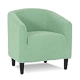 Athena Collection Modern Barrel Accent Chair, Furry