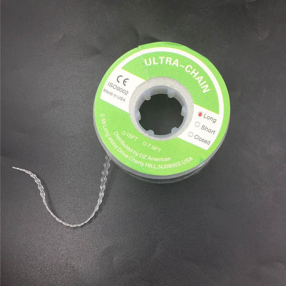 erDouckan Dental Rubber Chain & Dental Tool Orthodontic Elastic Clear Ultra Power Chain Rubber Band 3 Types, Perfect for Family Woodworking