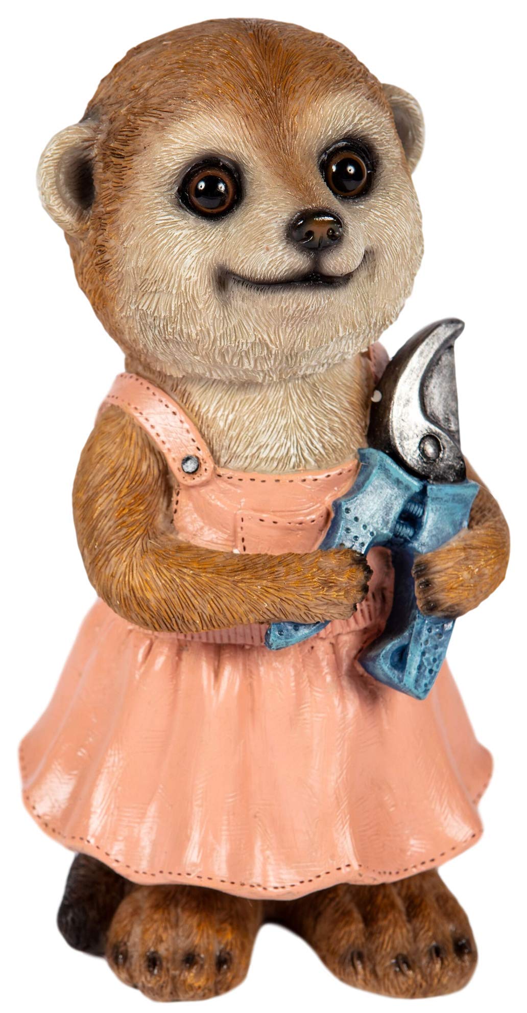 Baby Girl Meerkat Ornament Figurine Garden Home Décor Gardening Pruning Here We Go Indoor Or Out Frostproof 21cm
