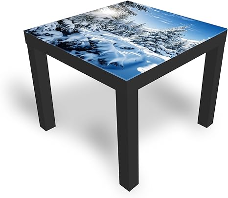 Ikea Lack Table D Appoint Table Basse Avec Plateau En Verre Blanc Amazon Fr Cuisine Maison