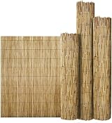 FlickBuyz Bamboo Natural Garden Peeled Reed Fence 1M x 4M