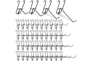Shimeyao 100 Pack 2/4/6/8 Inch Gridwall Hooks Heavy Duty Black Display Hooks Gridaall Panels Accessory for Retail Craft Show Home Setup Custom Display