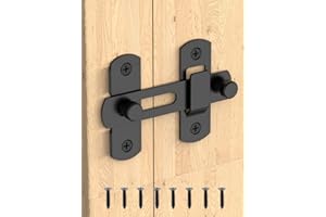 MeBantoo Sliding Barn Door Lock, Stainless Steel Safety Flip Gate Latches & Door Bolt Locks for Wine Cabinet, Bathroom, Outdo