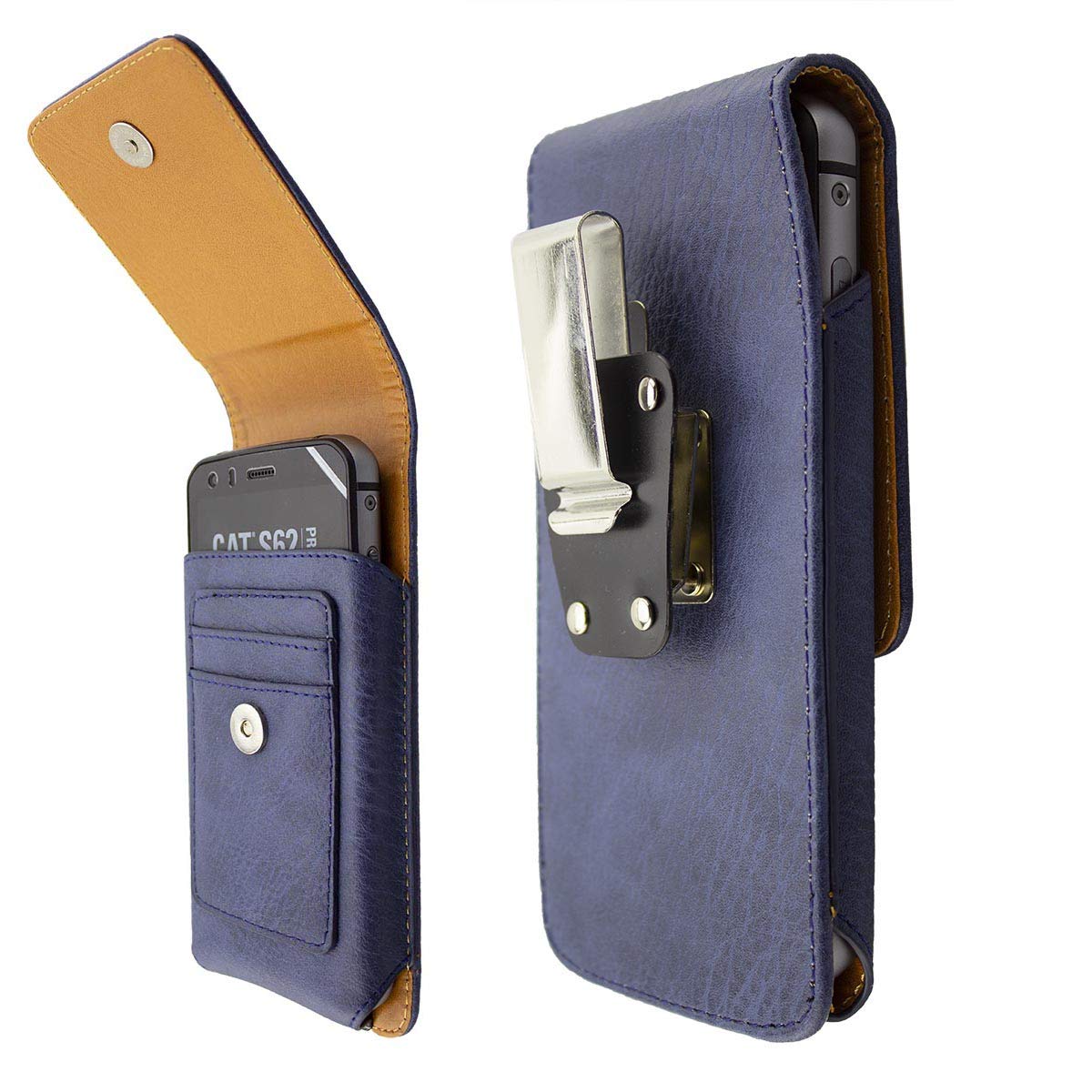 caseroxx Outdoor Case for Cat S62 / S62 Pro with rotatable and removable belt clip in blue