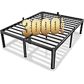 MAF 14 Inch Queen Metal Platform Bed Frame with Round Corner Legs, 3000 LBS Heavy Duty Steel Slats Support, Noise Free, No Box Spring Needed, Easy Assembly
