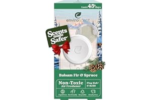 Enviroscent Non Toxic Air Freshener Plug-in Home Fragrance Last 45+ Days | Kit includes 1 Refillable Plug In Warmer & 1 Scent Refill (Balsam Fir & Spruce)