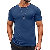 COOFANDY Men's T Shirt Short Sleeve Crew Neck T-Shirts Casual Summer Classic Basic Tees