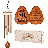 Leebbsin Birthday Gifts for Women, 80th Birthday Gifts Wind Chimes, Happy 80 Years Old Gift for Women Friendship, Best Friends, Coworker, Sister, Mom, Wife, Female, Best Gift Ideas