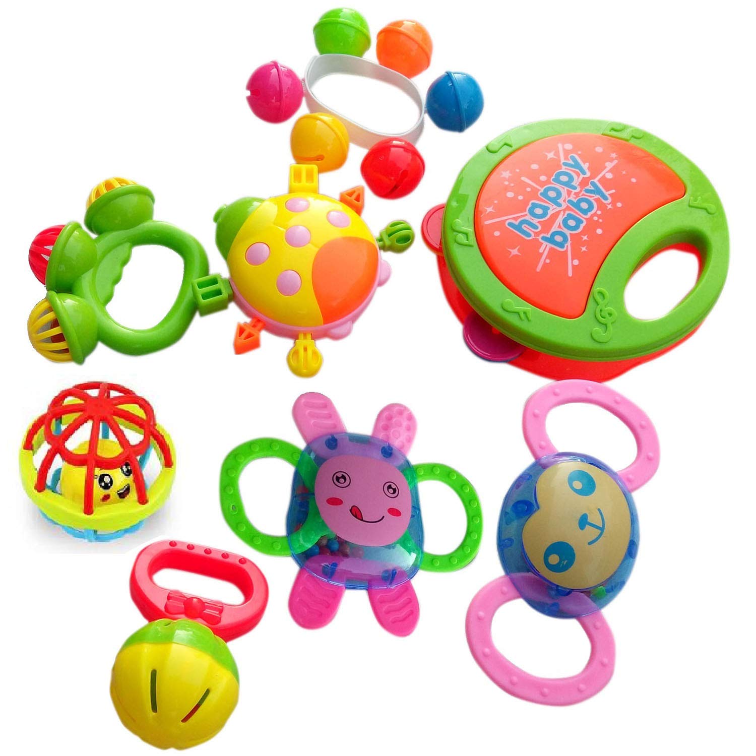 HALO NATION® 8pcs Baby Concert Rattles 