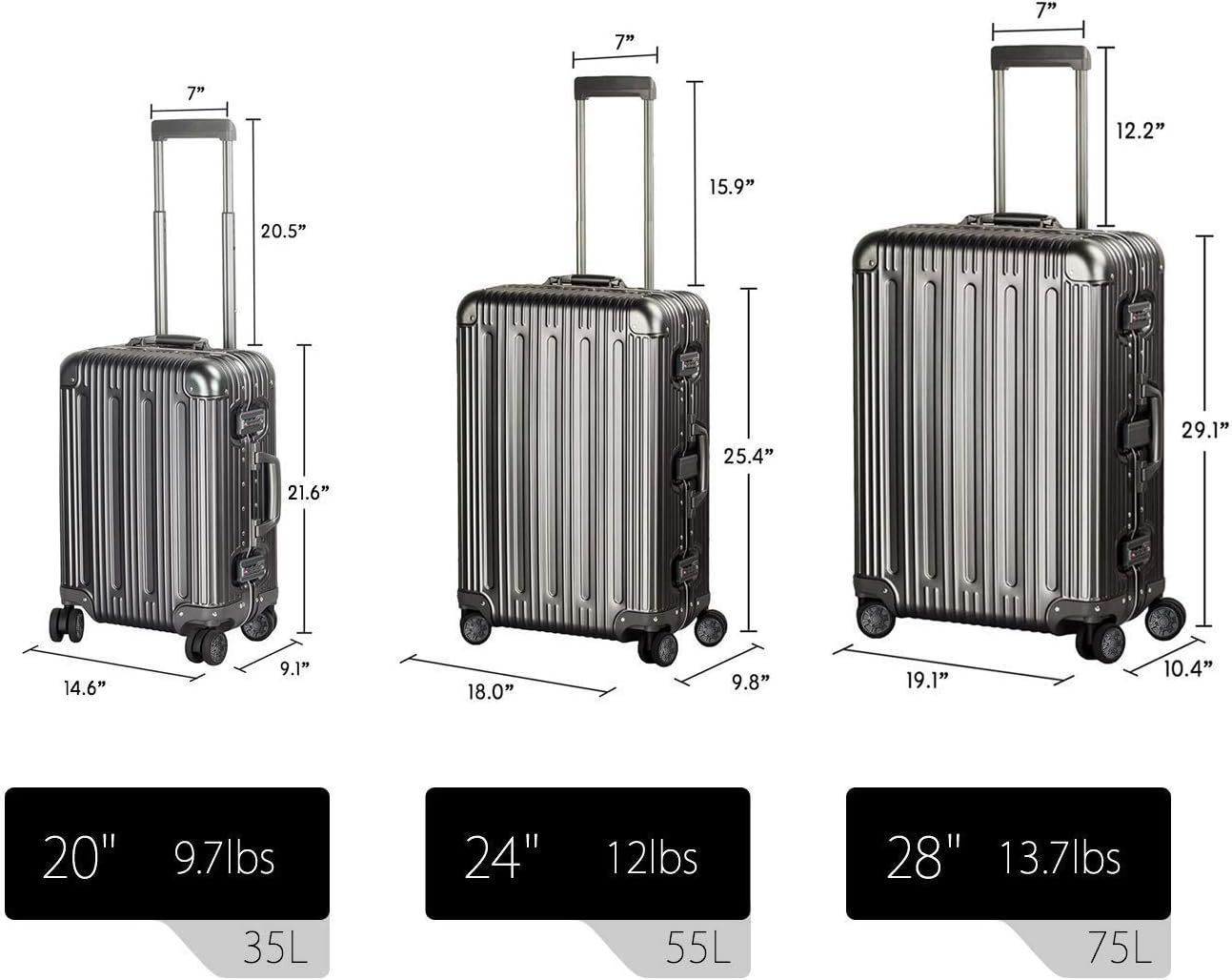 metal suitcase amazon
