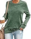 SENSERISE Womens Casual Crewneck Sweatshirt Long