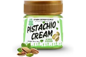 Istanbul Premium Eatables Pistachio Cream - Natural Vegan Spread Pistachio Paste for Baking, Cake, Ice Cream, Cookie & More - High Protein Turkish Pistachios Flavoring - Gluten-Free, Unrefined Sugar (7oz)