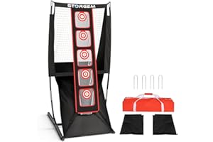 Storgem Golf Net, Golf Chipping Net,Target Training Chip Aids for Precision & Distance,with 5 Distinct Target Heights Challenge and Automatic Ball Return,Improve Your Short Game