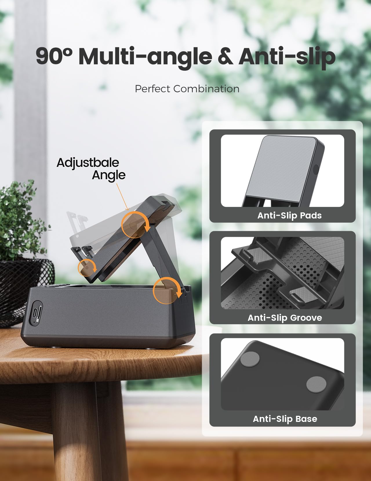 Bluetooth Speaker White Elephant Gifts:Induction Cell Phone Stand HD Sound Gift for Men Women Adults Birthday Christmas Secret Santa,Kitchen Gadget Mom Wife Dad Husband Teen Stocking Stuffers(Black)