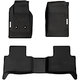 BaseLayer Elite Floor Mats for Chevy Colorado/GMC Canyon (2015-2022) Crew Cab – Made in USA – Precision Fit Heavy Duty All-Weather Mats – Front & Rear (Gray Logo)