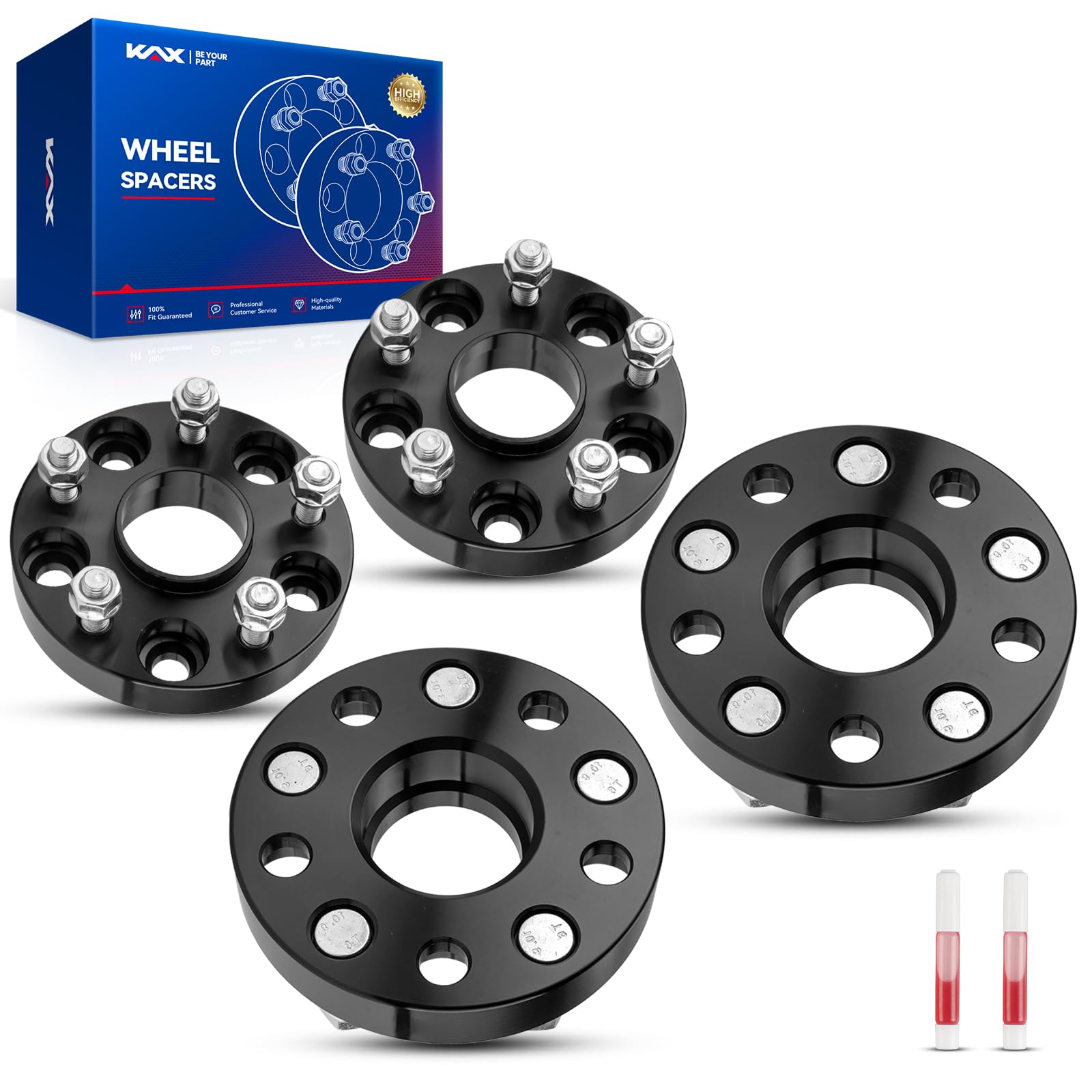 Photo 1 of KAX 5x4.5 Wheel Spacers,1 inch 5 Lug Hub Centric Wheel Spacers fit for Camry, RAV4, Highlander, Sienna, RX350, ES350, Venza, Avalon, ES330, Prius V with M12x1.5 Studs 60.1mm Hub Bore,4Pcs