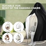 Estefanlo Egg Chair Cover Waterproof 210D Oxford 115x190cm with Zipper view 4