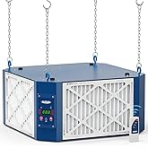 ALORAIR 360 Degree Intake Air Filtration System Woodworking - (1050/1350 CFM) with Strong Vortex Fan, Hanging Mode for Garage Works Shop, Shop Dust Collectors, Purecare 1350