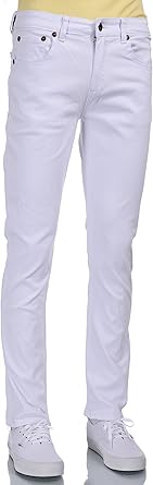 Men Eagle Blue Stretch Slim Fit White Jeans Denim Twill Pant Size 30 38 At Amazon Men S Clothing Store Men Eagle Blue Stretch Slim Fit White Jeans Denim Twill Pant Size 30 38 At Amazon Men S Clothing Store