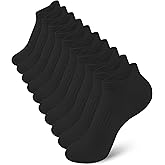 Somaibo 10 Pairs Kids Socks for Boys Girls Low Cut Athletic Ankle Socks Half Cushioned Crew Cotton No Show Socks