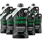 Clean Energy Organic Smoothie Pouches, Healthy Snacks, Real Energy - 8 Pack | Real Food, Real Energy, Clean Label, Certified non-UPF, Gluten Free, Vegan, No Added Sugar, No Lab Created Ingredients