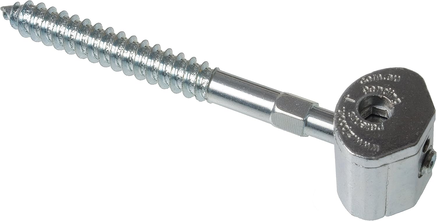ZIPBOLT QT13.600 Straight Rail Bolt with 5 mm Hex Driver Bit by Zipbolt