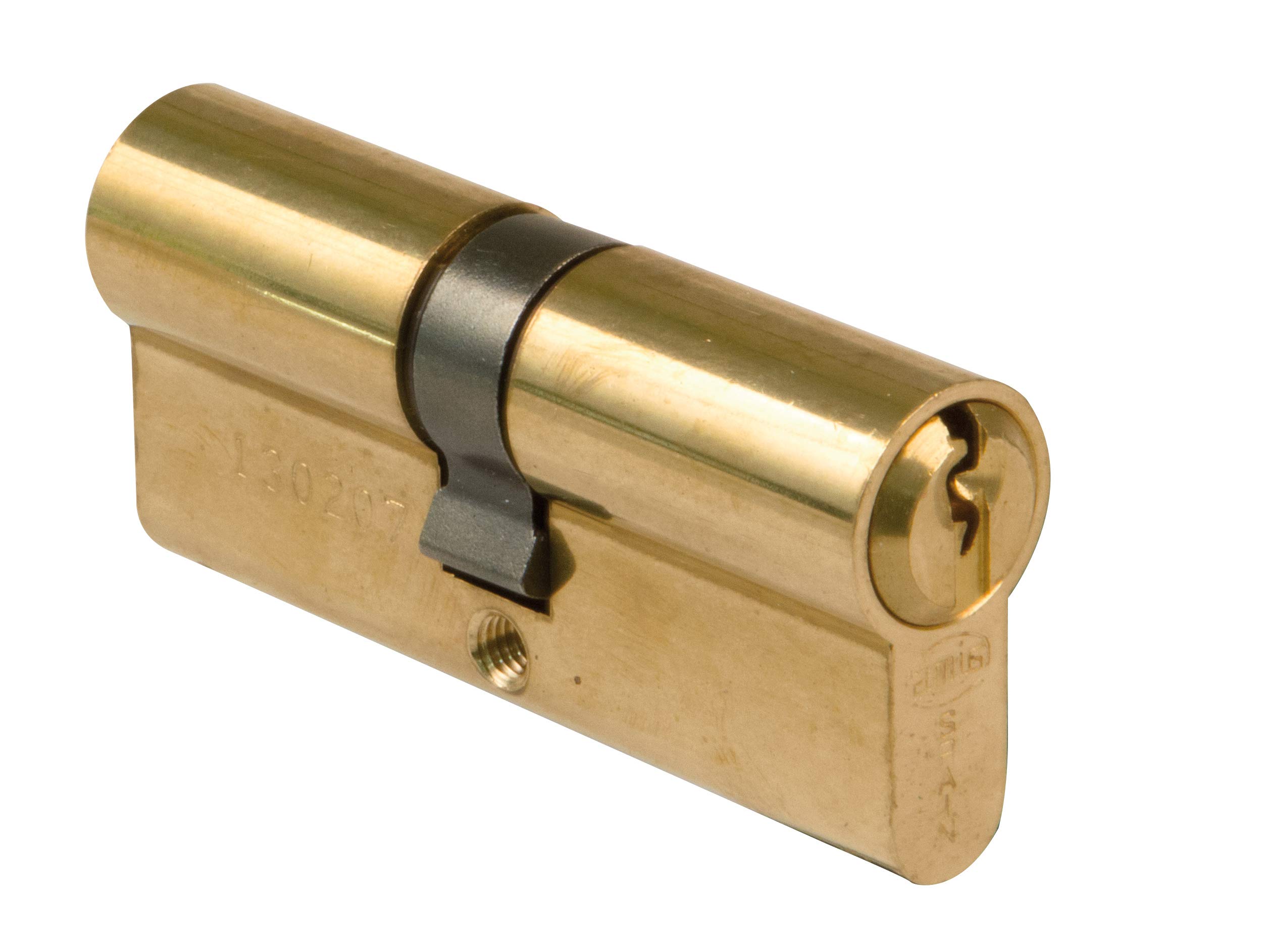 Amig - Security Cylinder | Lock for Doors | Double Clutch Cylinder | Anti-Pick and Anti-Drill | Includes 3 Keys | Matte Gold | Measurements: 80 (35-45 mm)