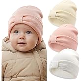 DRESHOW BQUBO Baby Beanie Winter Hat with Bear Ears Infant Toddler Knitted Warm Cap Beanies for Baby Boys Girls 0-24 Months