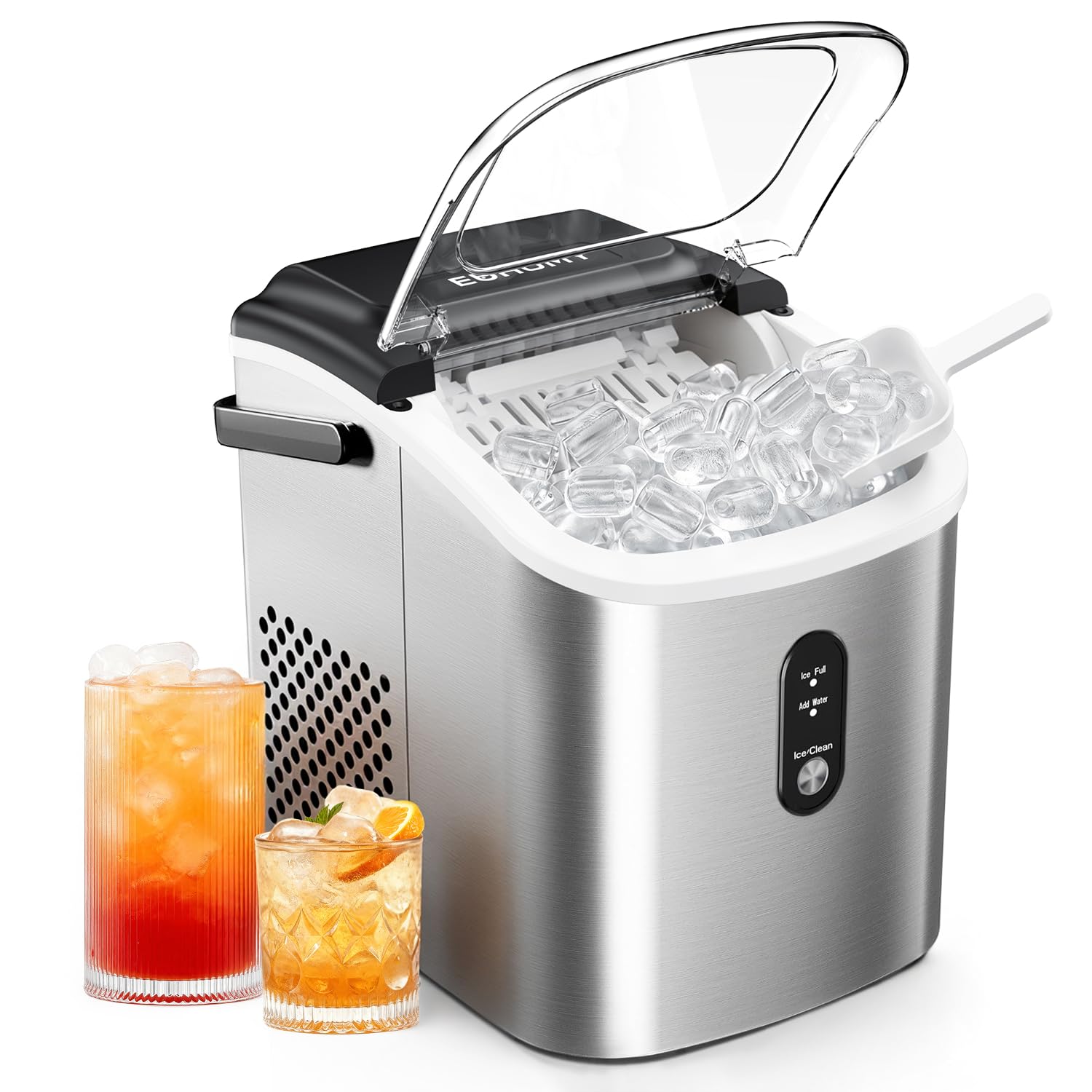 Photo 1 of ***** PHOTO FOR REFERNCE *** EUHOMY Ice Maker Countertop, Portable Ice Machine with Carry Handle, 26lbs Per Day, 9 Cubes in 6 Mins, Auto-Cleaning, with Basket and Scoop, for Home, Kitchen, Camping, RV