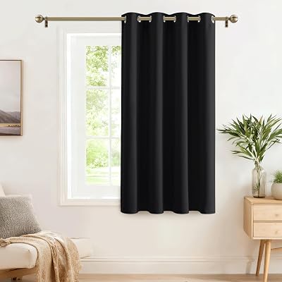 PONY DANCE Blackout Curtain 52x54 Eyelet Thermal Bedroom Living Room