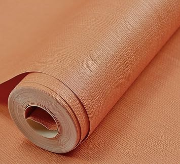 Jz Home 1077 Embossed Solid Color Wallpaper Orange Thread Texture Wallpaper Bedroom Living Room Cafe Wall Decoration 20 8 X31 2ft Amazon Com