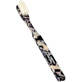 Acca Kappa Historical Black and White Toothbrush Soft Nylon Bristles Hand-Made Acetate Handle