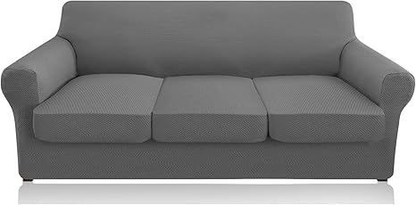granbest 4 piece high stretch couch covers for 3 cushion couch thick premium sofa slipcover fitted sofa cover furniture protector for 3 seat sofas dog