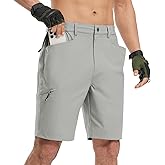 BGOWATU Mens Hiking Cargo Shorts 9" Casual Quick Dry Lightweight Stretch Summer Running Shorts for Men Golf with 4 Pockets