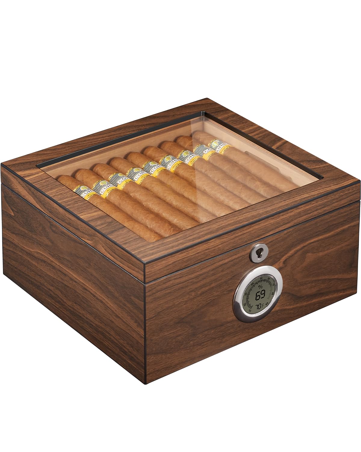 Mua Flauno Cigar Humidor, Spanish Cedar Wood, Air Circulation System ...
