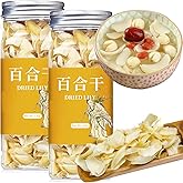 Wanhua Hall Dried lily Bulb Tea Bai He 8.5oz/240g (120g*2) Lily Bulb Pure Natural Dried Lily Buds for Cooking Chinese Sulfur-Free Food Making Porridge百合干 龙牙百合 百合