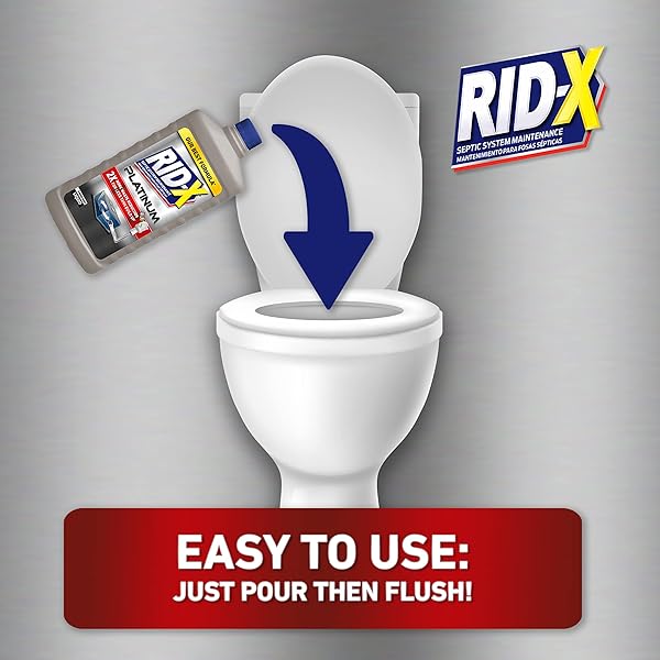RID-X PLATINUM SEPTIC SYSTEM TREATMENT, 3 MONTH SUPPLY OF LIQUID, 24 FL OZ