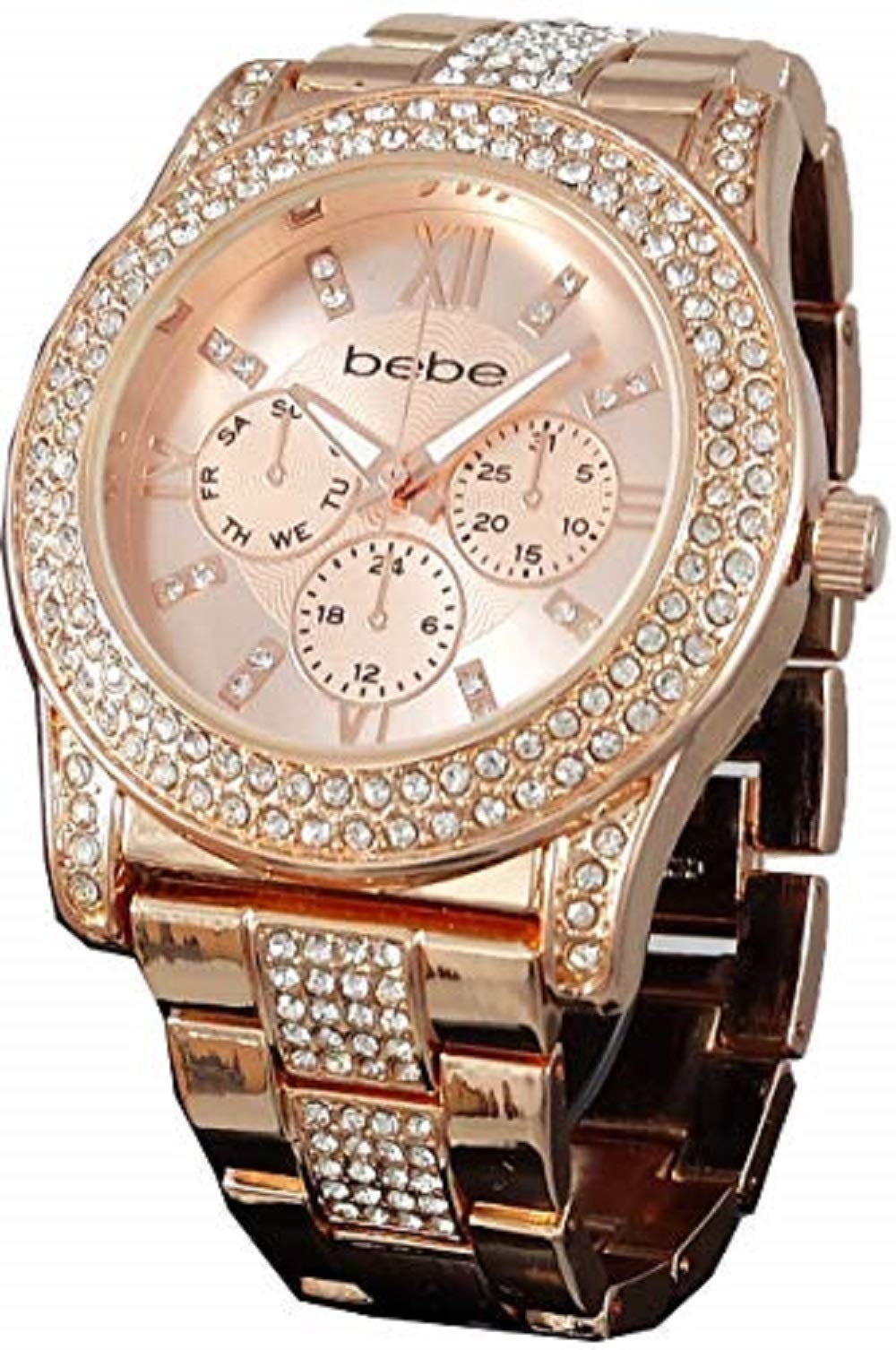 bebe rose gold watch