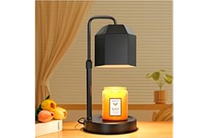 XJZJY Candle Warmer Lamp with Timer Dimmer,Adjustable Height Candle Warmer, Candle lamp for Scented Wax Jar Candles,Gifts for Mom Women, House Warming Gifts for New Home Bedroom Decor,Black