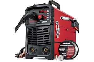 ARCCAPTAIN 130A MIG Welder, 110V Flux Core MIG Welder/Lift TIG/Stick 3 in 1 Welding Machine with Synergy, IGBT Inverter Porta