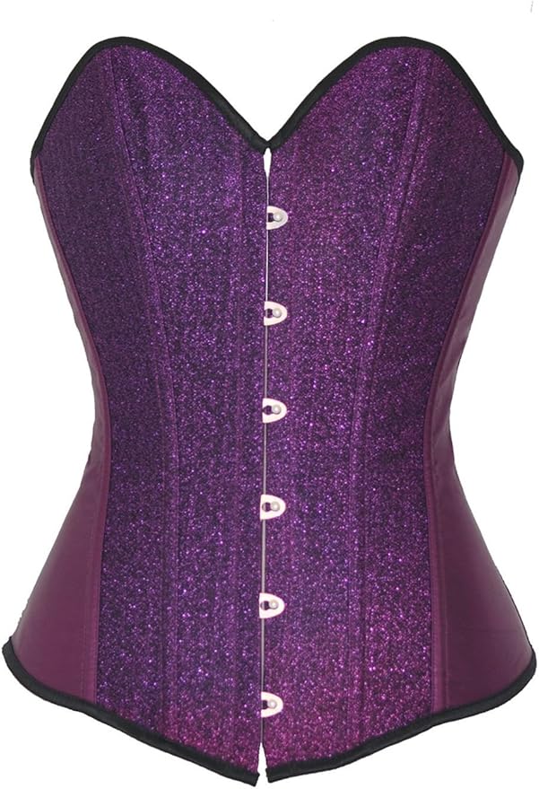 Amazon.com: anvoro Women's Boned Lace Up Back Corset Top 6 Colour, Purple, XX-Large: Clothing