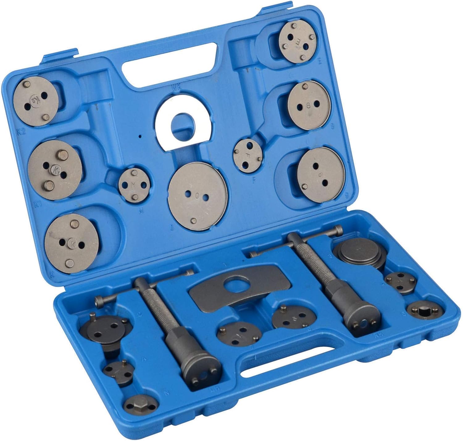 Brake Caliper Piston Rewind Wind Back Tool Kit 21Pcs Heavy Duty DIsc Brake Pad Replacement for