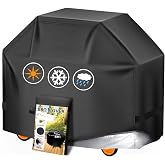 Aoretic Grill Cover, 58 inch BBQ Gas Grill Cover for Outdoor Grill, Charbroil Grill Cover Barbecue Waterproof, Anti-UV for Weber Char-Broil Monument, Dyna-glo Nexgrill Spun Polyester