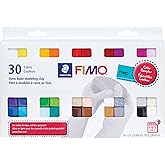 Staedtler FIMO soft Polymer Clay - Oven Bake Clay for Jewelry, Sculpting, Crafting, 30 Pieces, Assorted Colors, 8023 C30