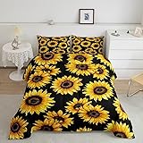 Erosebridal Sunflowers Bedding Black Yellow