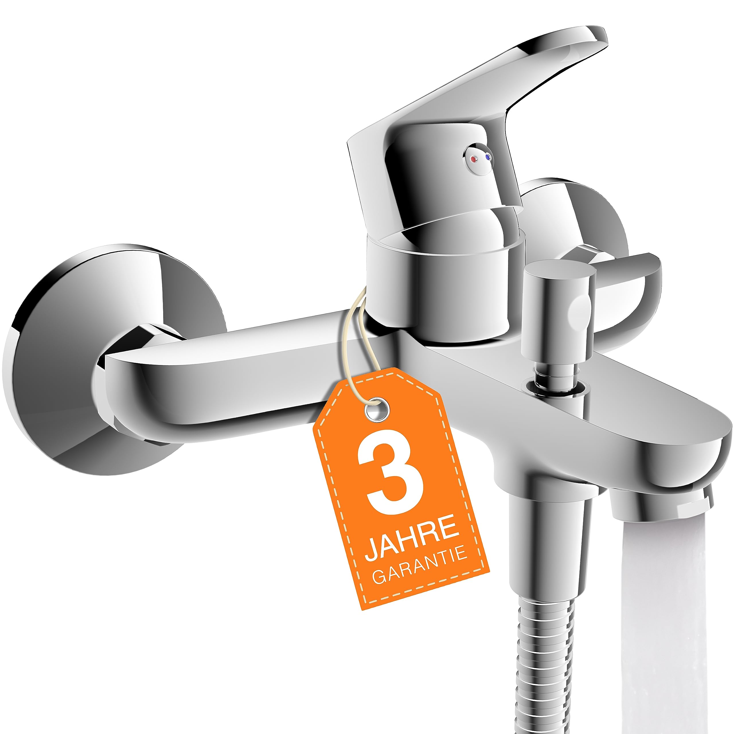 Eisl NI023CALCR Calimero Bath Tap Fixture Single-Lever Mixer Tap with Diverter, Chrome
