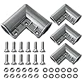 VIVIDA Chain Link Fence Gate Corner 1-3/8" x 1-3/8", Aluminum 90 Degree Gate Elbow, 1-3/8" Chain Link Fence Fittings, 4 Pack