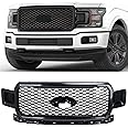 KARPAL Front Radiator Grille Assembly Compatible with 2018 2019 2020 Ford F150 Shadow Black, Replacement for JL3Z8200SF